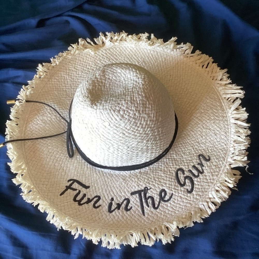 Fun in the Sun Souvenir Tourist Cruise Vacation Beach Straw Hat